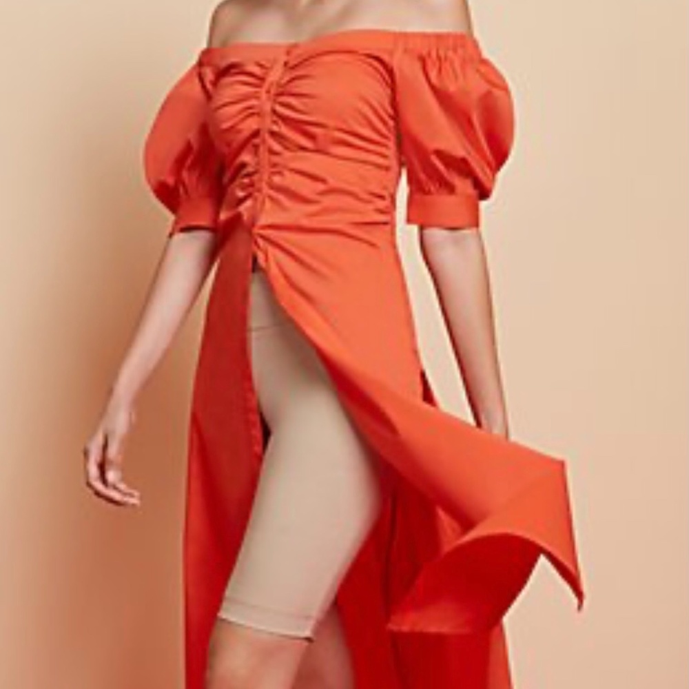 Off Shoulders Dress Shirt